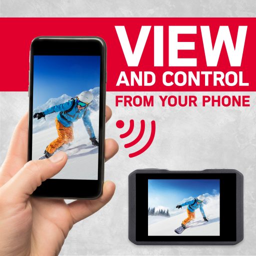 Agfaphoto Realimove AC7000BK akciókamera, 2,7K, 120°, wifi, 30m-ig vízálló tok, dupla kijelző