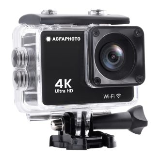   Agfaphoto Realimove AC9000BK akciókamera, 4K, 170°, wifi, 30m-ig vízálló tok
