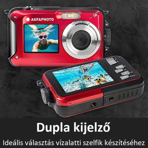 Agfa WP8000 vízálló kompakt digitális fényképezőgép, piros