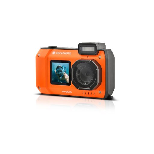 Agfaphoto Realishot WP9500 vízálló digitális fényképezőgép, dupla kijelző, narancs