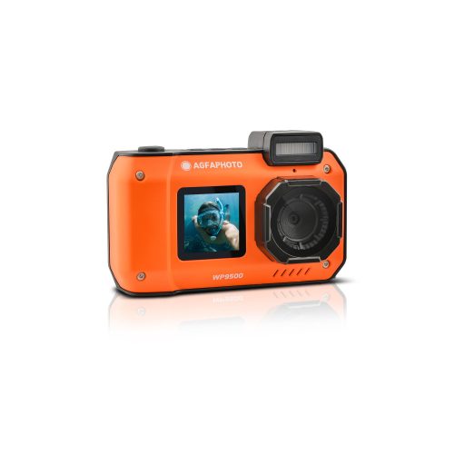 Agfaphoto Realishot WP9500 vízálló digitális fényképezőgép, dupla kijelző, narancs