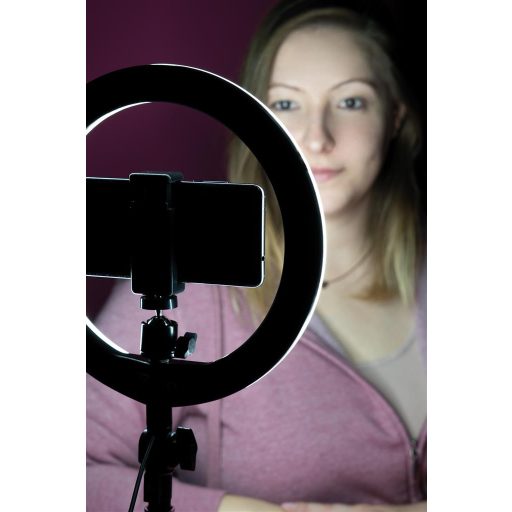 Dörr VL-26 Vlogging szett, körlámpa állvánnyal, háromféle színhőmérséklettel