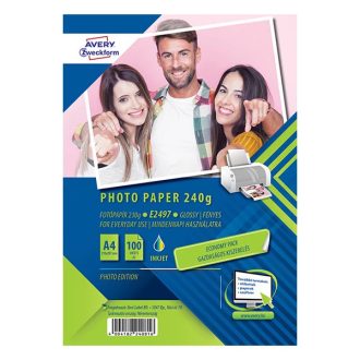   Fotópapír AVERY E2497 A/4 tintasugaras fényes 240g 100 ív/doboz