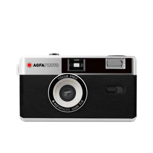 Agfaphoto 35mm-es analóg fényképezőgép, tokkal