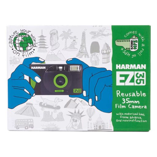 Harman Ez-35 mm-es motoros analóg fényképezőgép + HP5 Plus film