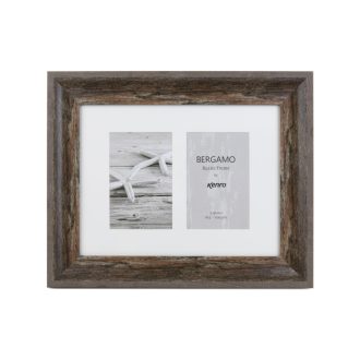   Kenro Bergamo Rustic Brown multi képkeret, 2 db 10x15, faerezet hatás, barna