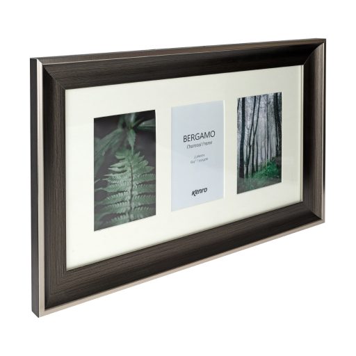 Kenro Bergamo Charcoal multi képkeret, 3 db 10x15