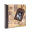 Kenro Kusso Travel Lagguage Tag fotóalbum, memo, 200 db 10x15, ablakos borító, térkép minta, barna