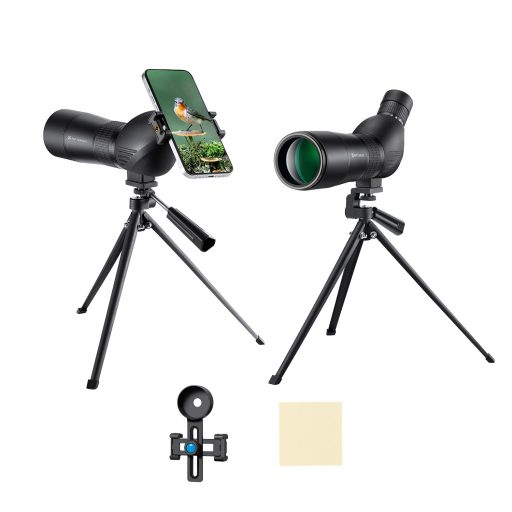 K&F Concept 20-60X60 BAK4 45 fokos spektív telefonadapterrel, állvánnyal és hordtáskával