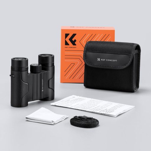 K&F Concept 8x21 HD távcső, BAK4, IP65 vízálló, fekete