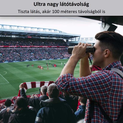 K&F Concept 12x32 HD távcső, BAK4, IP65 vízálló, fekete