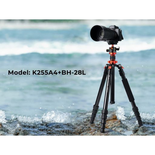 K&F Concept K255A4+BH-28L állvány + monopod, fekete-narancssárga V2