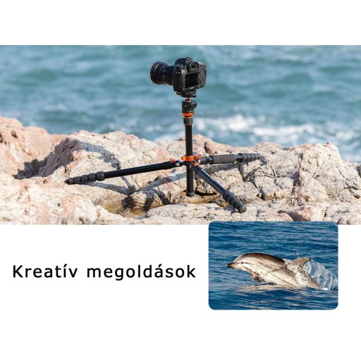 K&F Concept K255A4+BH-28L állvány + monopod, fekete-narancssárga V2