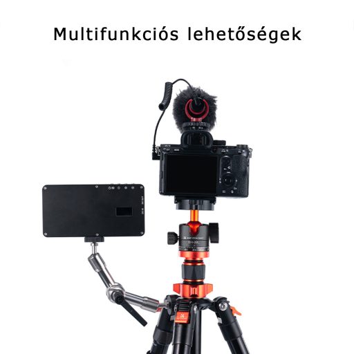 K&F Concept K255A4+BH-28L állvány + monopod, fekete-narancssárga V2