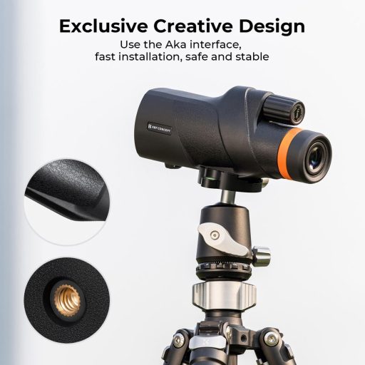 K&F Concept 12x50 HD monokulár távcső, BAK4, IP68 vízálló, fekete