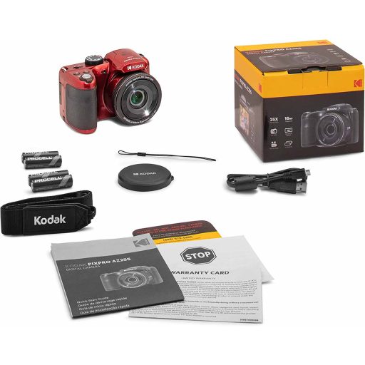 Kodak Pixpro AZ255 digitális fényképezőgép, piros