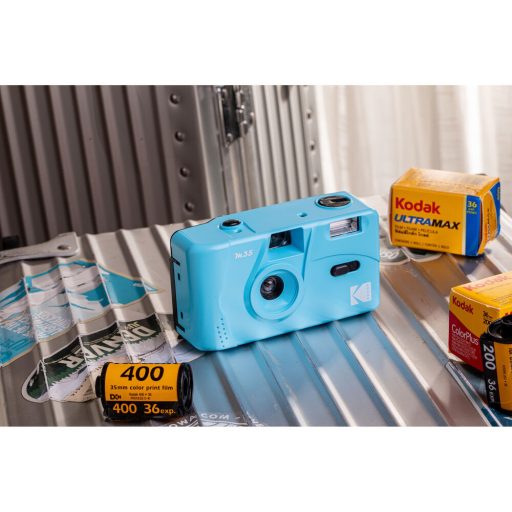 Kodak M35 analóg filmes fényképezőgép, kék, 35 mm filmhez