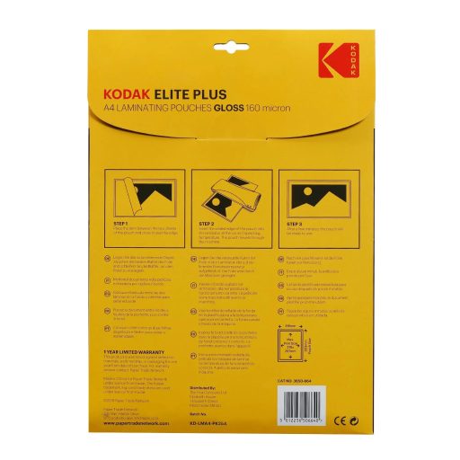 Kodak lamináló fólia (fényes) A4, 160 micron, 25 db