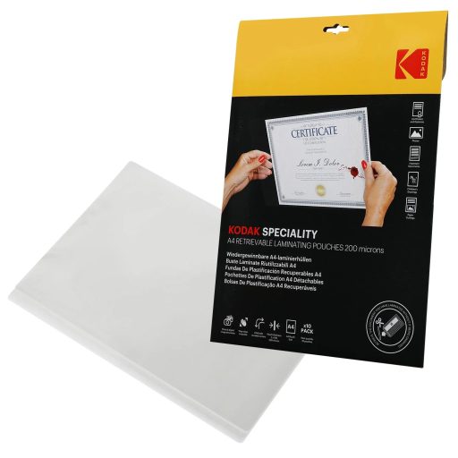 Kodak visszaszedhető lamináló fólia A4, 200 micron, 10 db