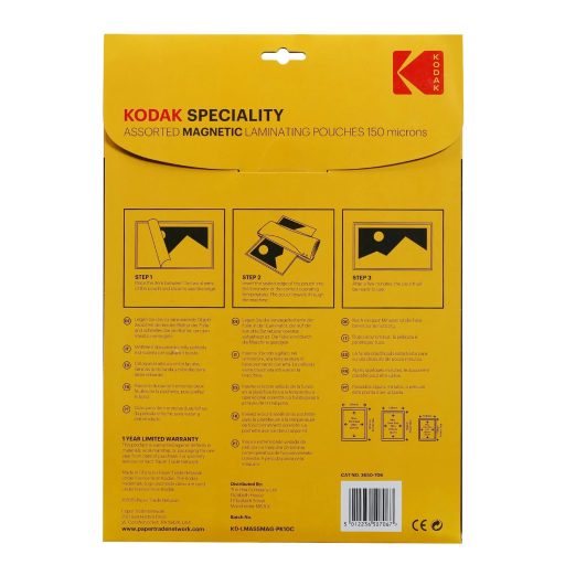 Kodak mágneses lamináló fólia 10x15 cm-4 db, 13x18 cm-3 db, A4-3 db, 150 micron