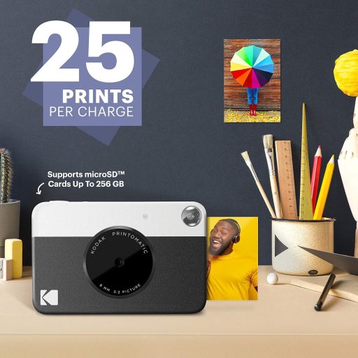 Kodak Printomatic instant fényképezőgép, Zink 2x3" papírméret, fekete