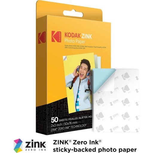 Kodak Zink instant fotópapír, 2x3" papírméret, 50 db