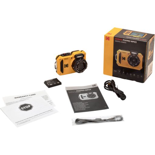 Kodak Pixpro WPZ2 vízálló, porálló, ütésálló digitális fényképezőgép, sárga