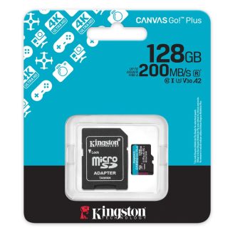   Kingston Canvas Go Plus micro SDXC 128GB UHS-I A2 U3 Class 10 (200/160 MB/s) + adapter