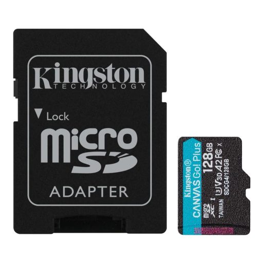 Kingston Canvas Go Plus micro SDXC 128GB UHS-I A2 U3 Class 10 (200/160 MB/s) + adapter