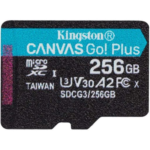 Kingston Canvas Go Plus micro SDXC 256GB CL10 UHS-I U3 V30 A2 (170/90 MB/s)
