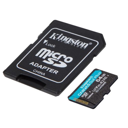 Kingston Canvas Go Plus micro SDXC 64GB UHS-I A2, U3, Class 10 (200/160 MB/s) + adapter