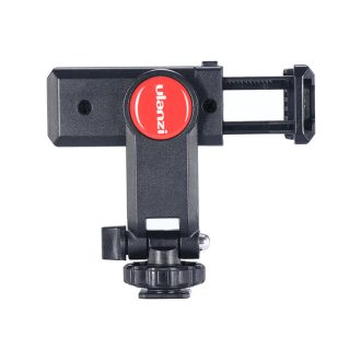   Ulanzi ST-06 telefon tartó adapter állványhoz, elforgatható, dönthető, vakupapucs adapterrel, fekete