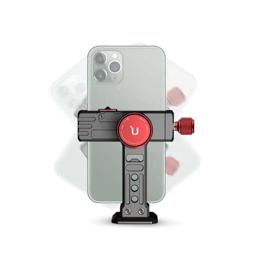 Ulanzi ST-14 Iron Man III 360 fokban forgatható extra erős telefontartó állvány adapter, fém
