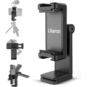   Ulanzi ST-22 elforgatható, döntehető telefontartó állvány adapter, 2 vakupapucs, arca swiss, fém