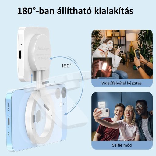 Ulanzi LT010 hordozható magsafe csatlakozású led lámpa, 2700-8000K, 300 mAh