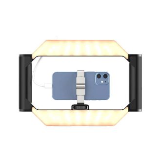   Ulanzi U-rig, LED keret, telefon tartóval, 3 vakupapucs, bluetooth kioldó, 2500k-9000K, 5000mAh