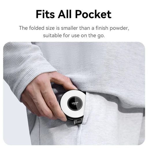 Ulanzi LM19 Magsafe mágneses csatlakozású kör LED lámpa, összecsukható, 400mAh, fehér