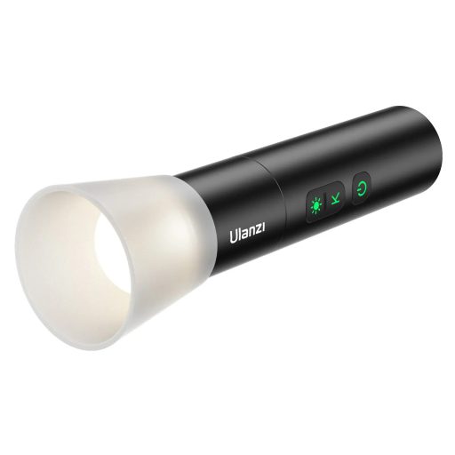 Ulanzi LM07 LED lámpa, zseblámpa forma, fókuszálható fény, időjárás álló, 2000mAh, állványmenet