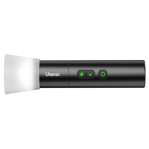 Ulanzi LM07 LED lámpa, zseblámpa forma, fókuszálható fény, időjárás álló, 2000mAh, állványmenet